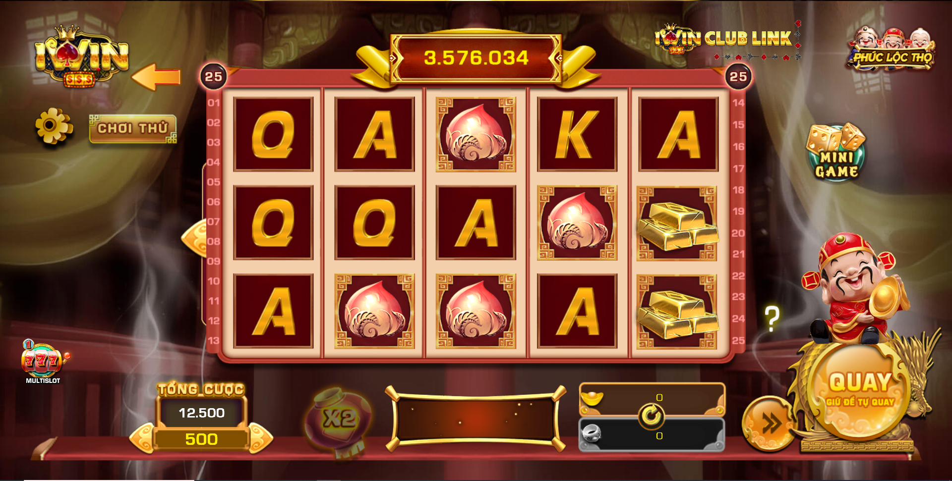 chơi slot game phúc lộc thọ iwin club