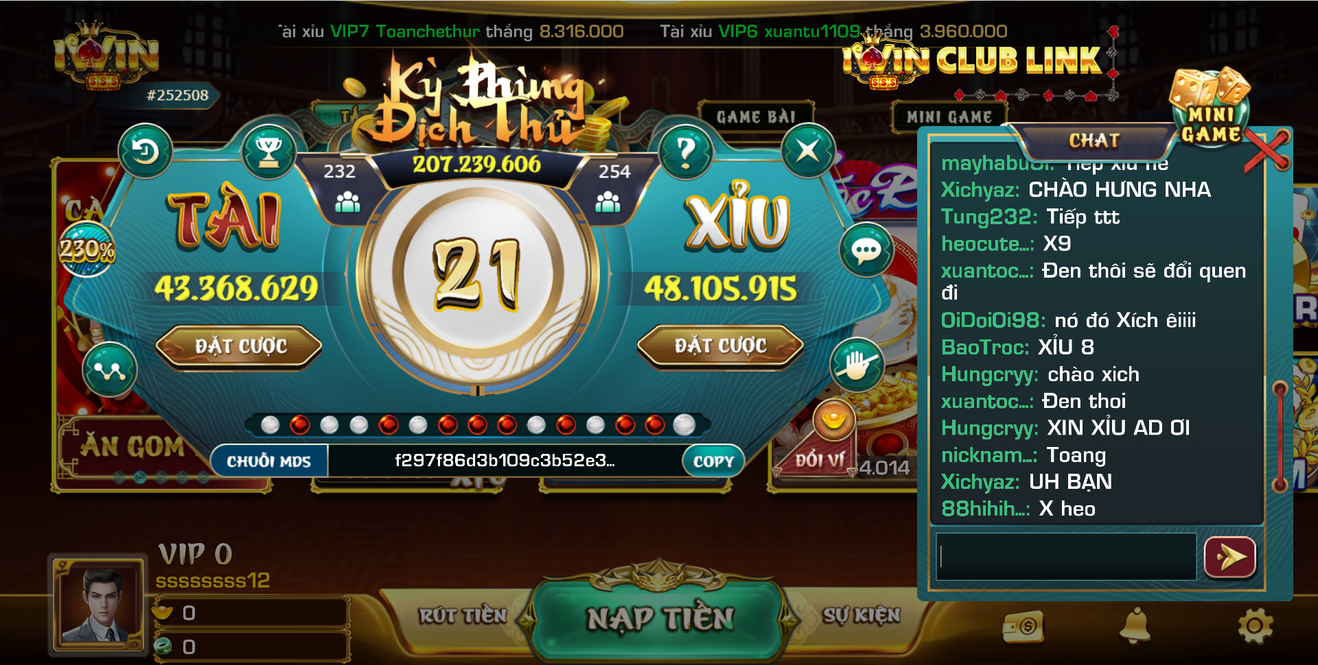 chơi tài xỉu tại iwin club