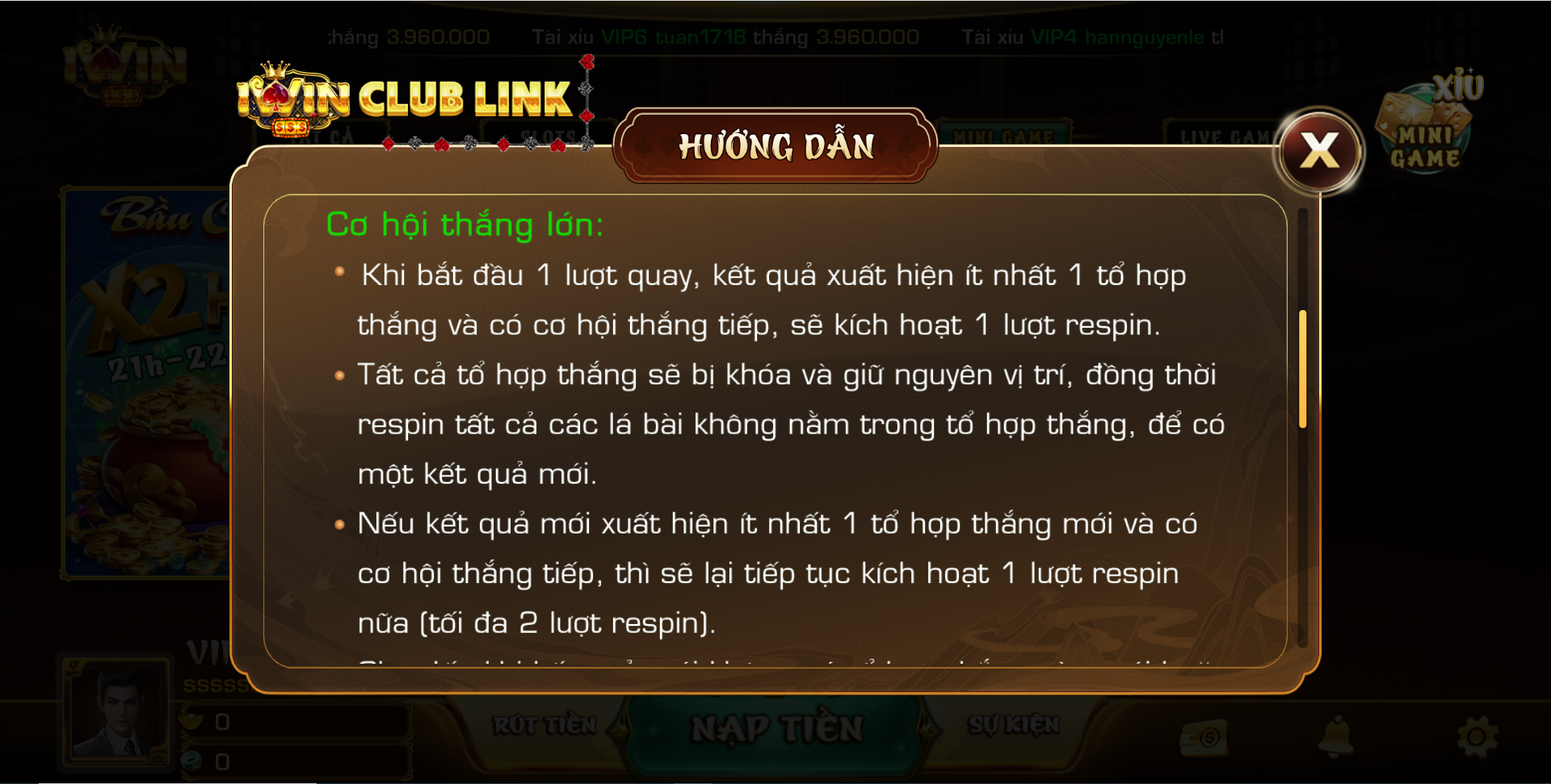 cơ hội thắng lớn game mini poker tại iwin club