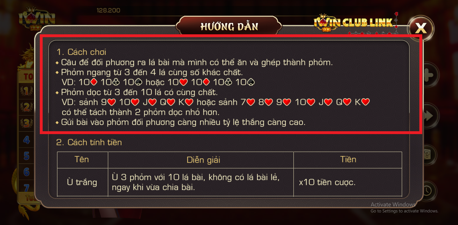 cách chơi game bài phỏm IWIN Club